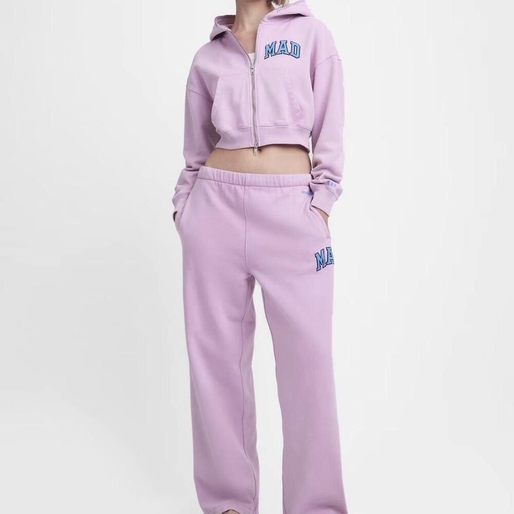 Madhappy x Gap Set Cropped Hoodie and Straight Sweatpants Size S Wisteria Purple